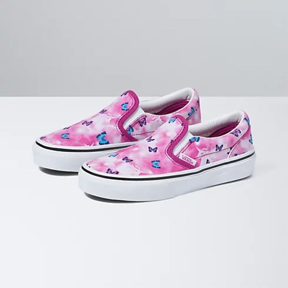 Brand New Vans - Never Worn -Kids Butterfly Dream Classic Slip-On Vans